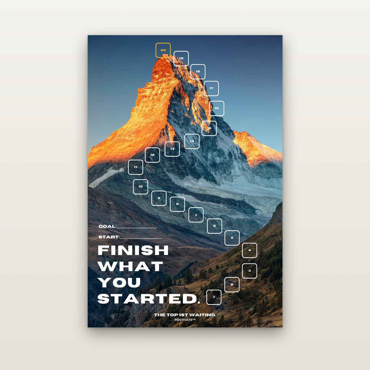 POSTIVATE Matterhorn Motivationsposter 40 × 60 cm ohne Rahmen